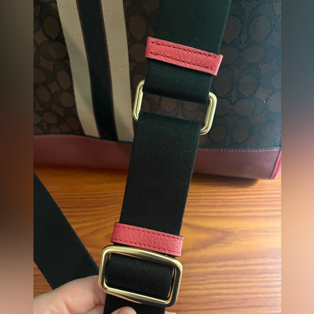 Coach Dempsey Stripe Tote - Picture 11 of 12